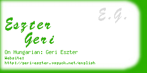 eszter geri business card